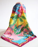 Poly Voile Scarf of Ginger Flower and Ketupat