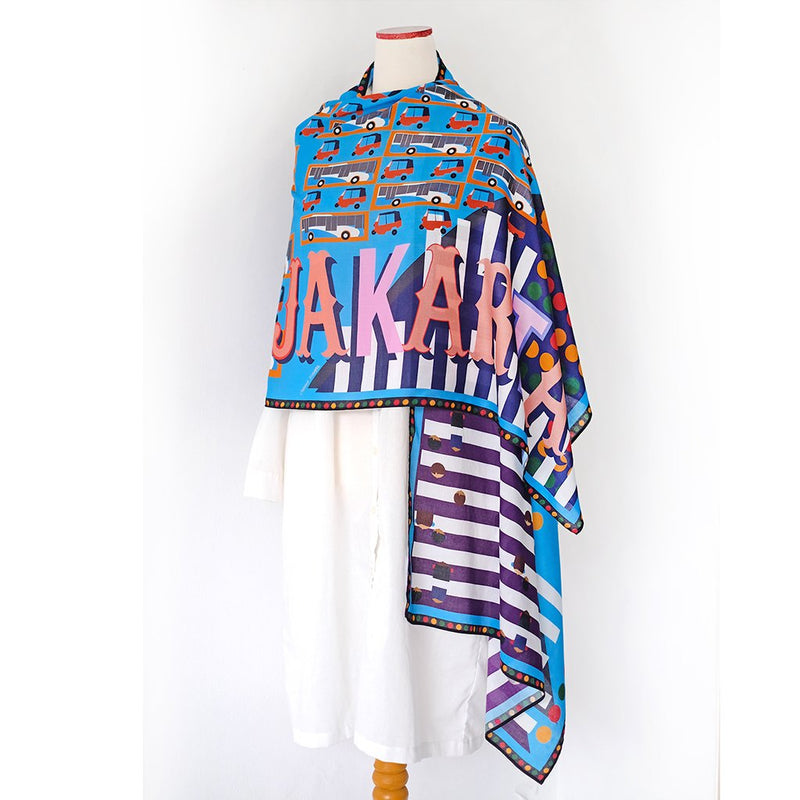 Long Scarf Bajaj Jakarta Indonesian Motif