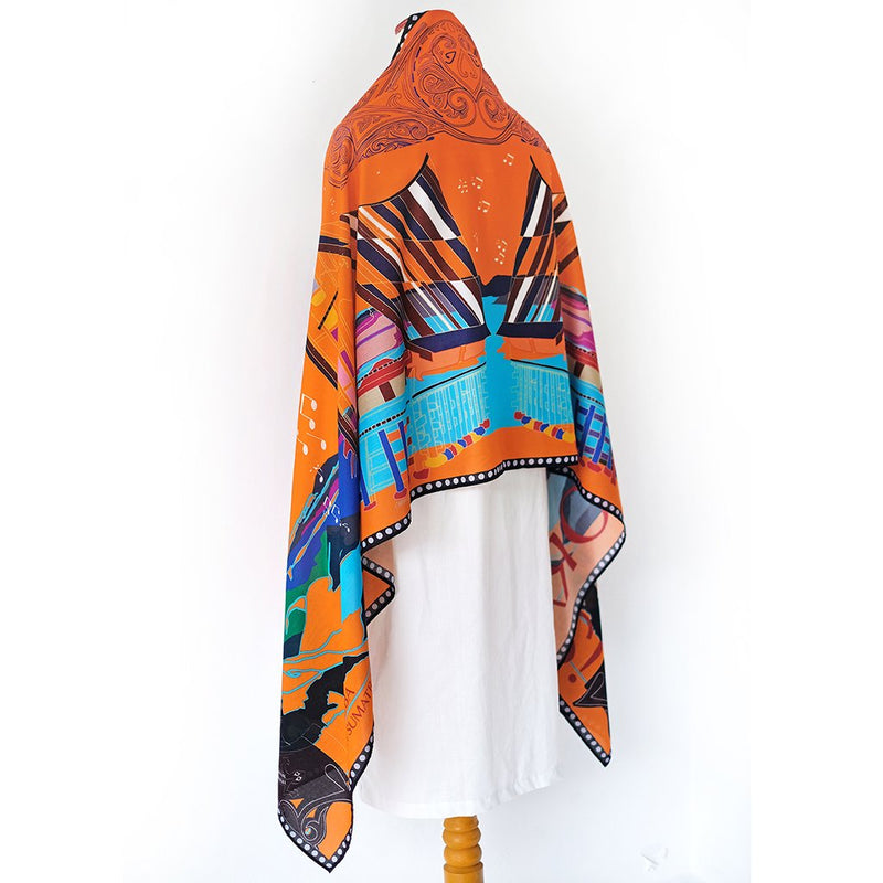 Long Scarf Horas Lake Toba Indonesian Motif