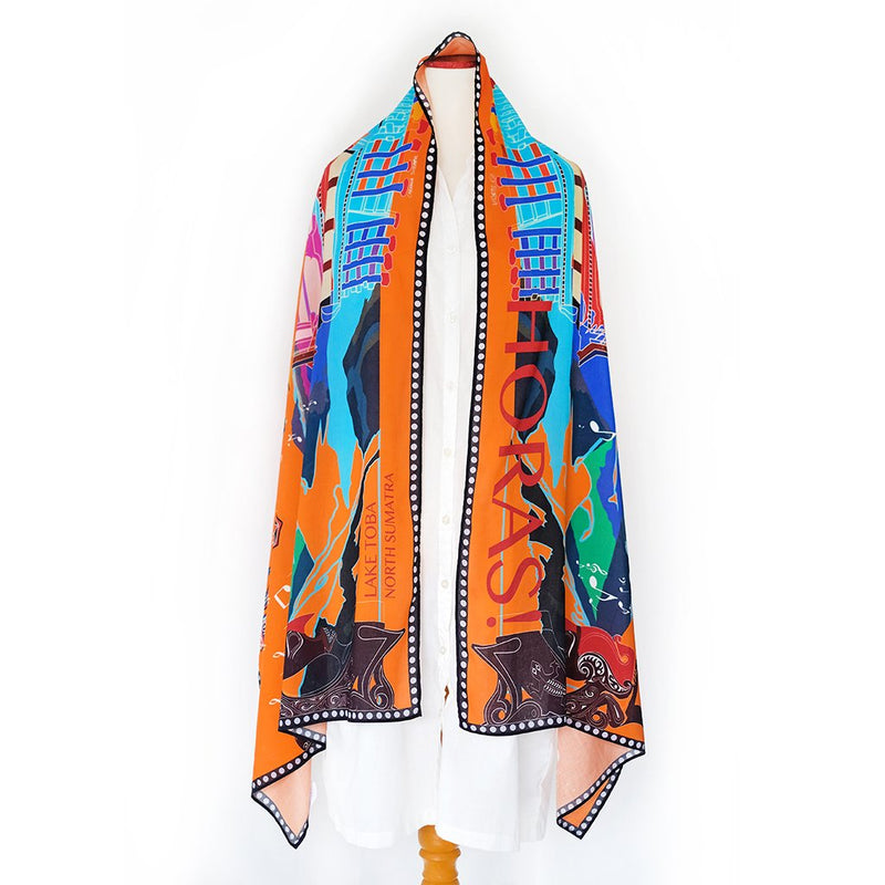 Long Scarf Horas Lake Toba Indonesian Motif