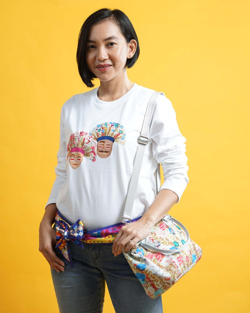 Tee Shirt Kaos Lengan Panjang Ondel-Ondel Unisex